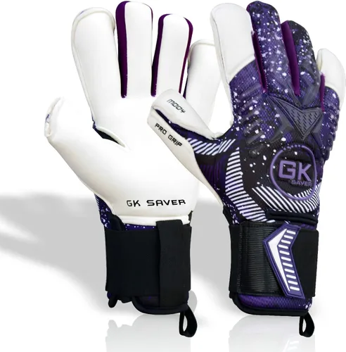 Miniatura 3 de GK Saver Guantes de portero de fútbol Modesty Guantes de portero profesionales, talla 6 a 11, guantes salvadores extraíbles