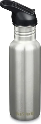 Miniatura 8 de Klean Kanteen Botella de Agua Clásica de 18 oz con Tapa Deportiva Flip Seal y Pajita - Boquilla y Tapa 100% a Prueba de Fugas - Material Duradero