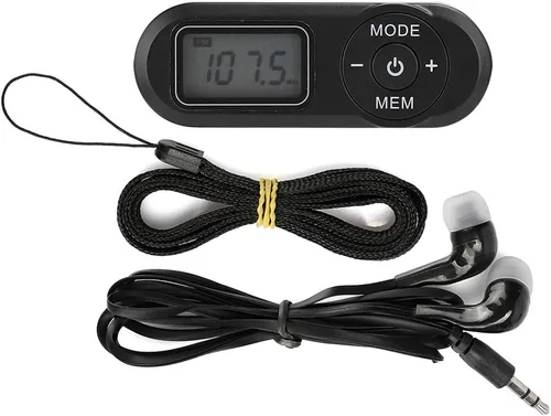 LJCM Radio FM portátil negra, DSP 1.1 pulgadas LCD Digital FM Radio reproductor de música con auriculares para caminar, trotar, hacer ejercicio