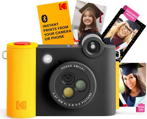 Miniatura 9 de Kodak Smile+ Paquete de regalo para cámara e impresora digital instantánea 2 en 1 + estuche + papel fotográfico Zink 2 x 3 con parte trasera Rojo