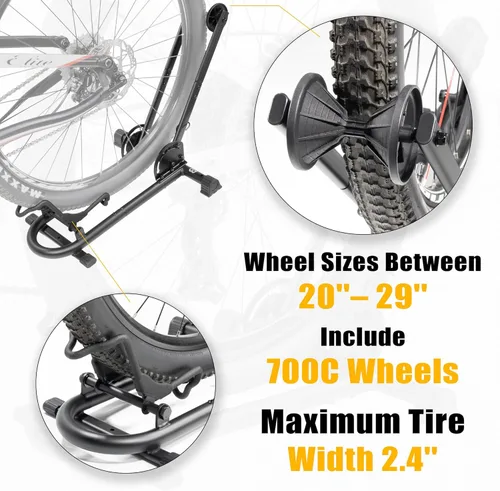 Miniatura 2 de BikeHand Soporte Plegable para Bicicleta de Piso Diseño Resistente y Duradero de Plegado Rápido para Almacenamiento de Bicicletas MTB