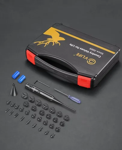Miniatura 6 de CVLIFE Kit profesional de visión láser con 32 adaptadores para calibres 0.17 a 12GA, láser de visión de diámetro brillante rojo o verde
