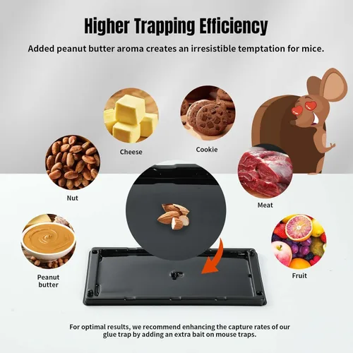 Miniatura 4 de POPTRAP Trampa para ratas de servicio pesado y grande - 12 paquetes, trampa para ratones súper adhesiva con pegamento ultra fuerte, trampa