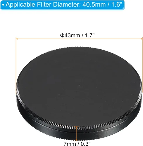 Miniatura 2 de PATIKIL Tapa de lente de 1.594 in, cubierta universal para lente de cámara, filtro de lente de metal frontal universal para cámara de 1.594 in