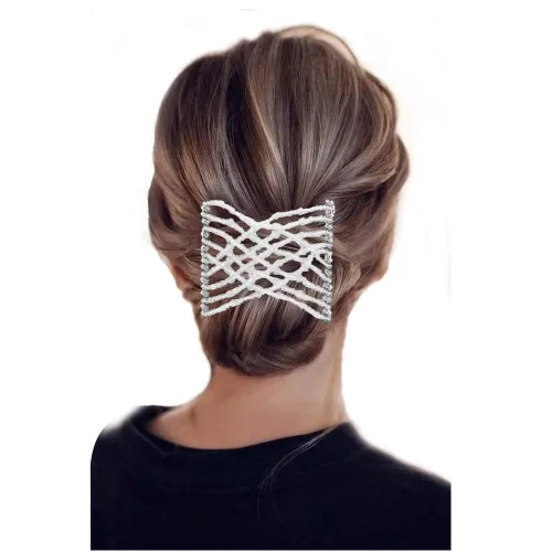 Miniatura 6 de 3 piezas de accesorios para el cabello con cuentas elásticas vintage mágicas para mujeres, señoras, niñas, pinzas elásticas para el cabello