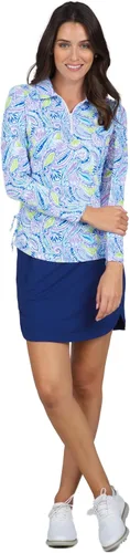 Miniatura 6 de IBKUL Athleisure Wear 48541 - Polo de manga larga con protección solar UPF 50+ Icefil Cooling Tech Massie Print