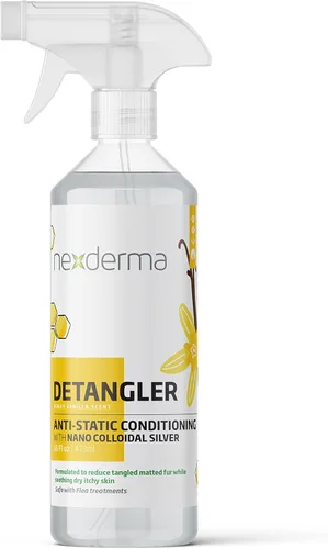 Miniatura 9 de NEXDERMA Spray acondicionador antiestático desenredante para perros y gatos, fórmula para calmar la piel sensible con aroma a ciruela, sequedad