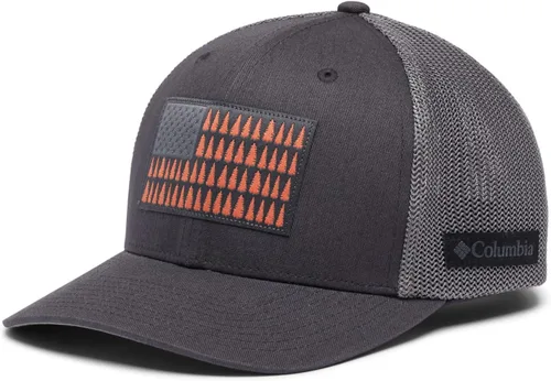 Miniatura 725 de Columbia - Gorra de malla con bandera con árboles unisex para adultos, corona alta
