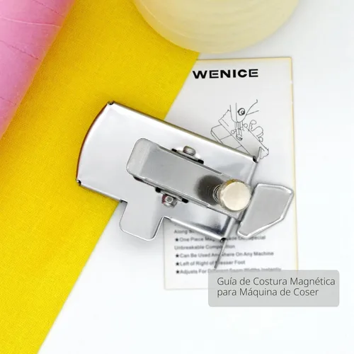 Miniatura 3 de Guía de costura magnética para máquina de coser, pieza de pie guía, accesorios para máquina de coser WENICE 1 unidad Plata