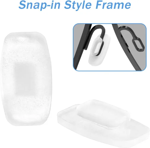 Miniatura 2 de 5 pares de almohadillas de nariz de repuesto deslizantes para la nariz, piezas cuadradas de silicona para la nariz, protectores para lentes, lentes