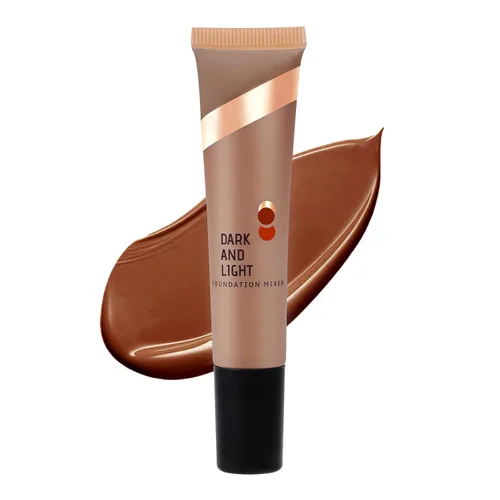KISSIO Mezclador de base – Corrector de color, gotas de ajuste para una base brillante, se mezcla fácilmente, 1.06 onzas, caramelo # 02