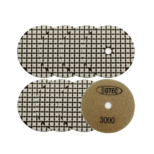 Miniatura 32 de BGTEC Juego de almohadillas de pulido de diamante seco de 4 pulgadas, kit de 8 almohadillas de grano 400 para granito, mármol, piedra de cuarzo