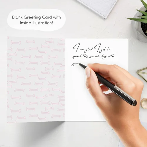 Miniatura 2 de Tarjeta de aniversario y cumpleaños divertida – Tarjeta de felicitación con juego de palabras, en blanco por dentro, linda y perfecta para parejas