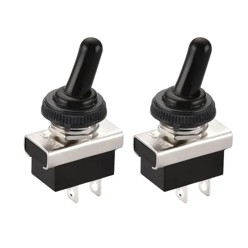 Miniatura 16 de Baomain, interruptor de conmutación SPST con apagado-encendido, 2 clavijas, 12 V 25 A con cubierta impermeable para auto