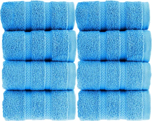 Miniatura 53 de HALLEY Paquete de 4 toallas de mano turcas de alta calidad (4 piezas) de 650 GSM, altamente absorbentes, súper suaves, 100% algodón, 4 toallas
