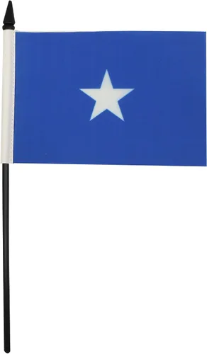 Miniatura 163 de AZ FLAG Sierra Leone Bandera de mesa 5'' x 8'' - Bandera de escritorio de Sierra Leona 21 x 14 cm - Bastón y base de plástico negro