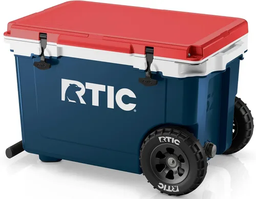 Miniatura 14 de RTIC - Hielera con ruedas ultraligera de 52 cuartos de galón, caja de hielo portátil aislada para playa, bebidas, camping, picnic, pesca, barco