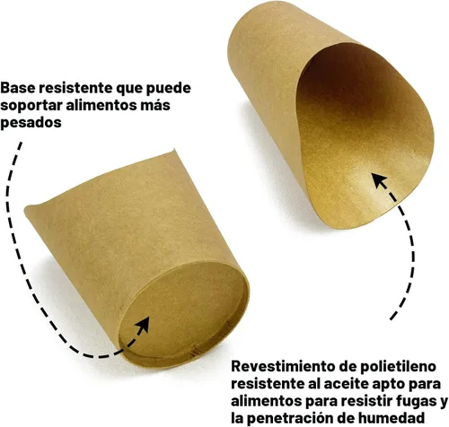 Miniatura 3 de CAMKYDE 50 soportes para papas fritas, 12 onzas, desechables, de papel, tazas de charcutería para todas las ocasiones (12 onzas)