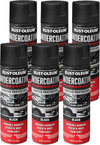 Miniatura 13 de Rust-Oleum 248657 Spray de revestimiento inferior de goma, 15 oz, Negro