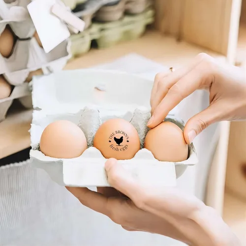 Miniatura 6 de STAMTECH Sellos de huevos para huevos frescos: deja tu marca en huevos frescos de granja con sello de huevo personalizado personalizable y fácil