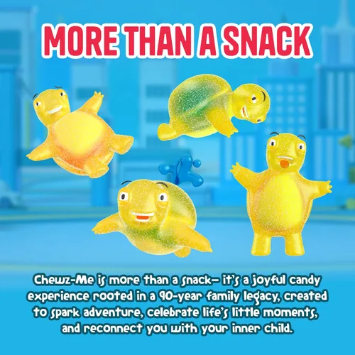 Miniatura 6 de ChewzMe Tangy Turtlz - Gomitas rellenas de gelatina con forma de tortuga envueltas individualmente en varios sabores, 8.46 onzas (paquete de 1)