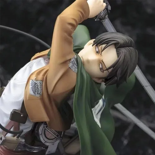 Miniatura 2 de QAHEART Figura de Levi - Figura de Levi de 8.7 in, modelo de batalla en el árbol, escultura coleccionable hecha a mano, decoración de escritorio