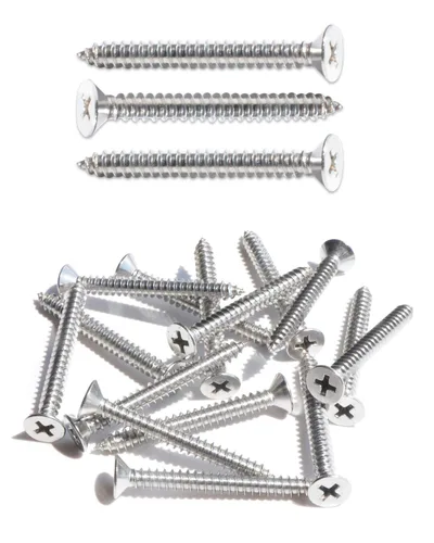 Miniatura 8 de 50 tornillos de madera Phillips de cabeza plana inoxidable #4 x 1-1/4" (32 mm) 18-8 (304) tornillos autorroscantes avellanados de acero inoxidable
