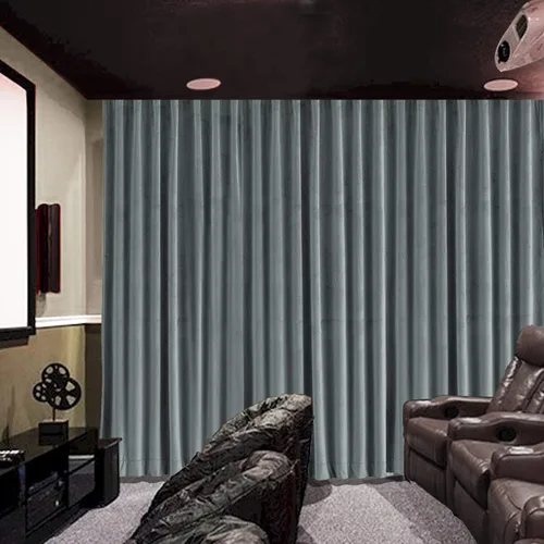 Miniatura 15 de cololeaf Panel de cortinas opacas de terciopelo con forro para cine en casa, cortina de ganchos planos para barra transversal o pista, 100 pulgadas