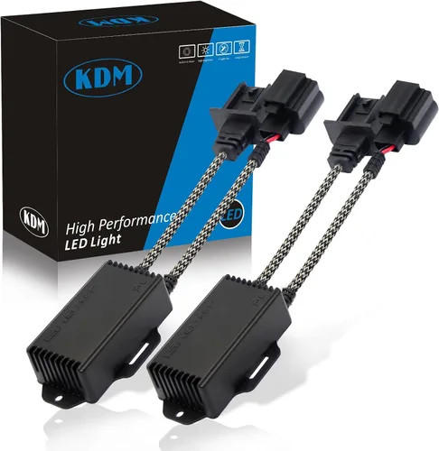 Miniatura 10 de KDM H7 LED Canbus Decodificador, resistencia de carga antiparpadeo sin errores, adaptador LED de advertencia cancelador de advertencia, paquete de 2