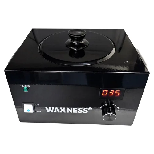 Miniatura 2 de Waxness WN-6003 Elite Series - Calentador de cera profesional grande, color negro brillante, capacidad de 5.5 libras, control electrónico