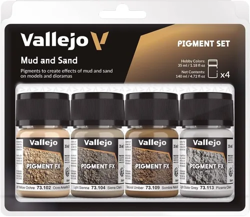 Miniatura 5 de Vallejo - Pigment FX AFV Effects, Weathering Pigments for Models & Dioramas, 4 Bottles x 35 ml (1.18 Fl. Oz.)