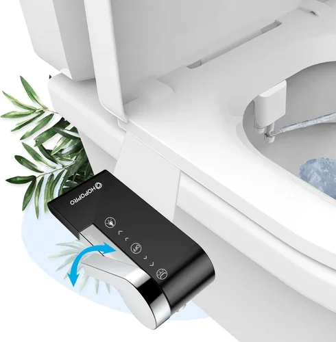 Miniatura 9 de HOPOPRO - Accesorio de bidé para inodoro, bidé no eléctrico ultradelgado con boquilla doble (lavado femenino/posterior), rociador de bidé de agua