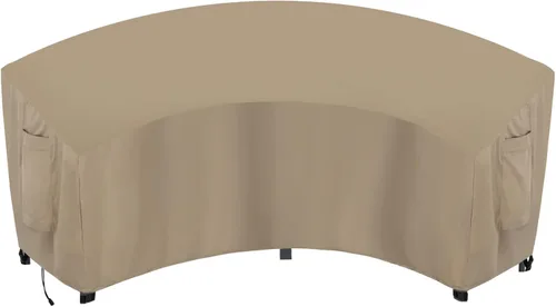 Miniatura 13 de OutdoorLines Funda seccional curvada impermeable para exteriores, resistente a los rayos UV, resistente al viento, para terraza, césped y patio