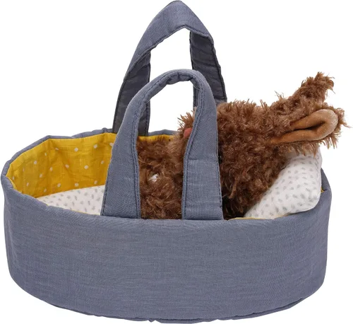 Miniatura 2 de Manhattan Toy Moppettes Beau Bunny - Juego de peluche con conejito de peluche, moisés de tela, manta y almohada