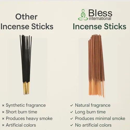 Miniatura 6 de Bless International varillas de incienso 100 % natural hechas a mano, sumergidas a mano, el mejor aroma Incienso y mirra