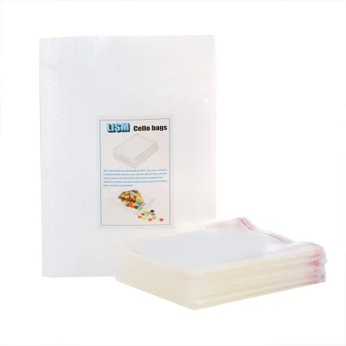 Miniatura 9 de 200 paquetes de 12" x 12" Bolsas gruesas transparentes resellables de celofán con sello autoadhesivo, bolsas de polietileno para embalaje