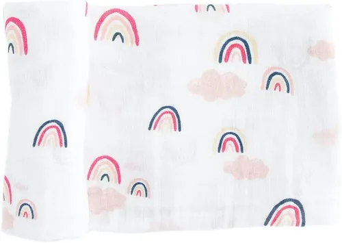 Miniatura 5 de RED ROVR Manta para envolver 100 % muselina de algodón orgánico, manta de recepción para recién nacido, unisex, suave, ligera, transpirable