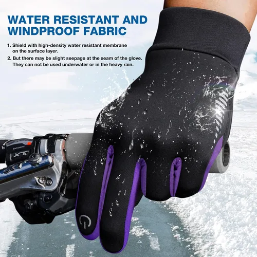 Miniatura 5 de SIMARI - Guantes de invierno para hombres y mujeres, para pantalla táctil, guantes de invierno, guantes de trabajo para correr, conducir, montar