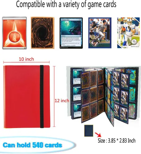 Miniatura 11 de Carpeta de 9 bolsillos para tarjetas de intercambio, álbum de colección con fundas, protección para tarjetas de intercambio - 20 páginas - Capacidad