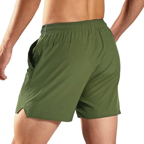 Miniatura 6 de Haimont Pantalones cortos deportivos de 5 pulgadas para hombre ajuste seco con bolsillos resistentes al agua ligeros para entrenamiento y gimnasio
