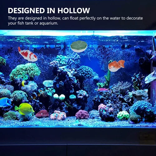 Miniatura 4 de Sewroro 3 piezas de bola de cerámica flotador de pecera, peces de acuario artificiales, decoración de acuario, adorno flotante de animales marinos