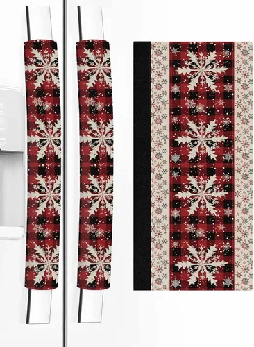 Miniatura 9 de Juego de 2 fundas de arpillera otoñal para manijas de puerta de refrigerador, para lavavajillas, microondas, horno, nevera, estufa