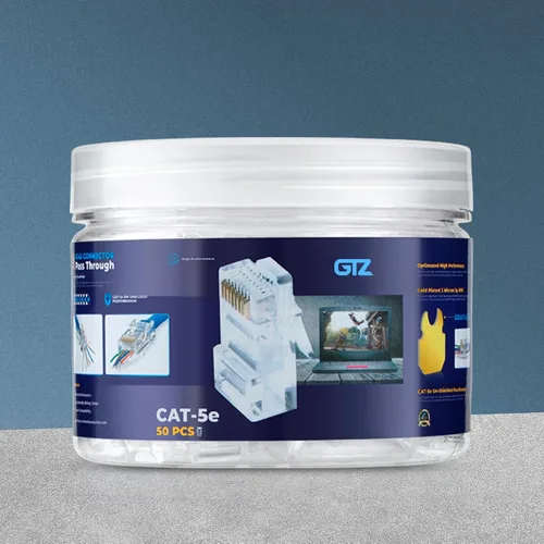 Miniatura 2 de GTZ Conector de paso a través RJ45 Cat5e 50 unidades - Conectores de paso a través RJ45 Cat 5e EZ - Conectores Cat 5e - Conector Ethernet, enchufe