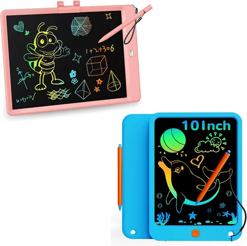 KOKODI Tableta de escritura LCD para niños de 10 pulgadas, juguetes para niños y niñas de 3, 4, 5, 6, 7, 8, 9, 10 años, tablero colorido para