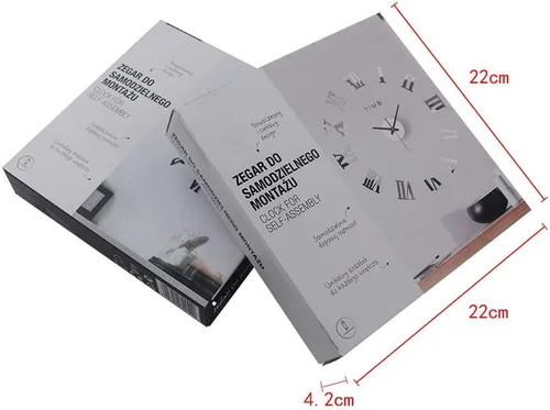 Miniatura 4 de Reloj de pared 3D DIY, moderno, sin marco, grande, 3D, para bricolaje, espejo, calcomanías, decoración del hogar, para sala de estar, dormitorio