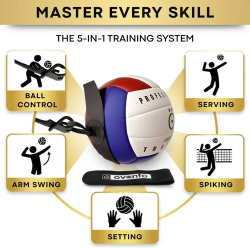 Miniatura 9 de OVANTO Volleyball Training Equipment Aid – Adjustable Practice Volleyball Kit