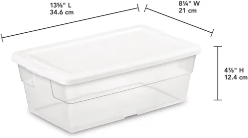 Miniatura 2 de STERILITE Caja de almacenamiento de 6 cuartos de galón - Transparente (4)