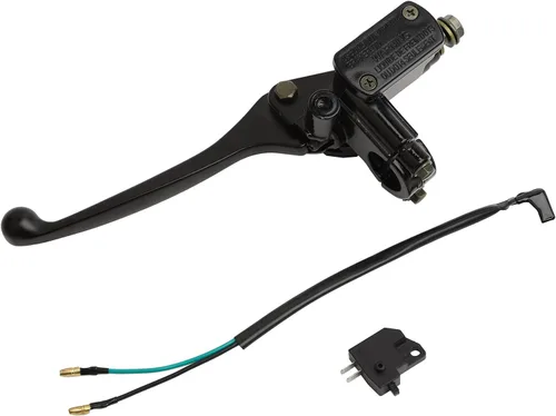 Miniatura 2 de Ensamble de cilindro maestro de freno de motocicleta mokuo para lado izquierdo con palanca de freno, agujero para retrovisor de 8 mm y manillar