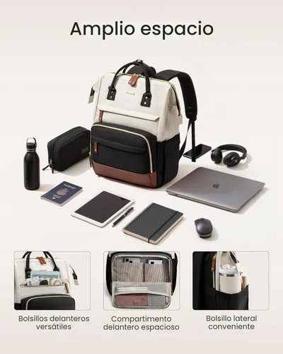 Miniatura 4 de LOVEVOOK - Mochila para laptop para mujer, mochila de trabajo de 17 pulgadas, con puerto USB, bolso de mano grande para doctoras, enfermeras
