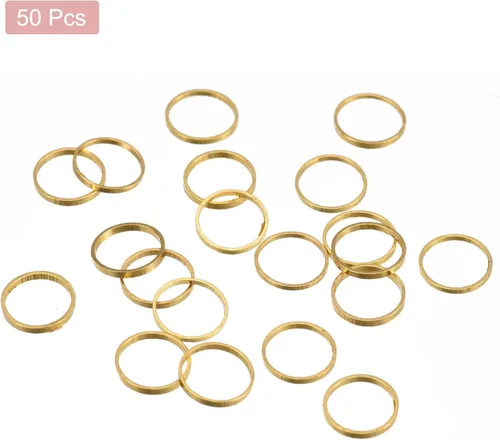 Miniatura 3 de MECCANIXITY Aretes redondos con cuentas, anillo de enlace de bisel abierto de círculo, anillo de enlace para encontrar joyería